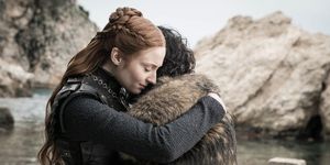 Game of Thrones season 8 finale, Sansa Stark (Sophie Turner), Jon Snow (Kit Harington)