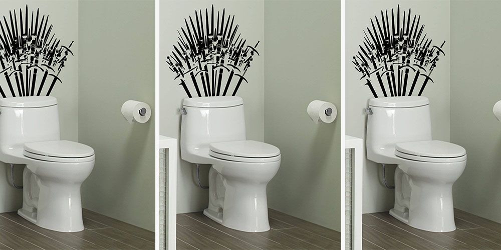 peeling Afslut vej Turn Your Toilet Into the Iron Throne With This 'Game of Thrones' Decal