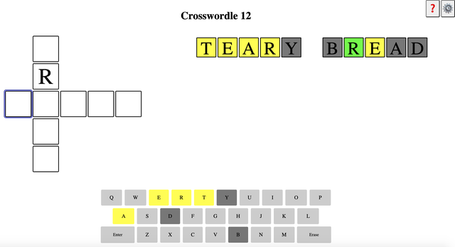 เกมที่ดีที่สุดเช่น Wordle Crosswordle