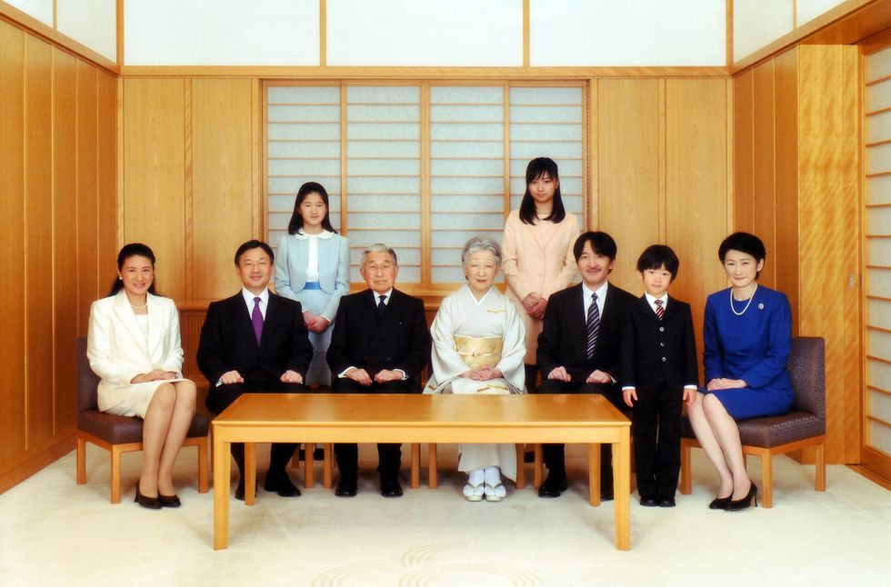portrait of imperial japanese family for the new year's day