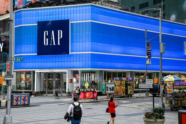 Times Square NYC @gap store ready for todays launch!! It feels