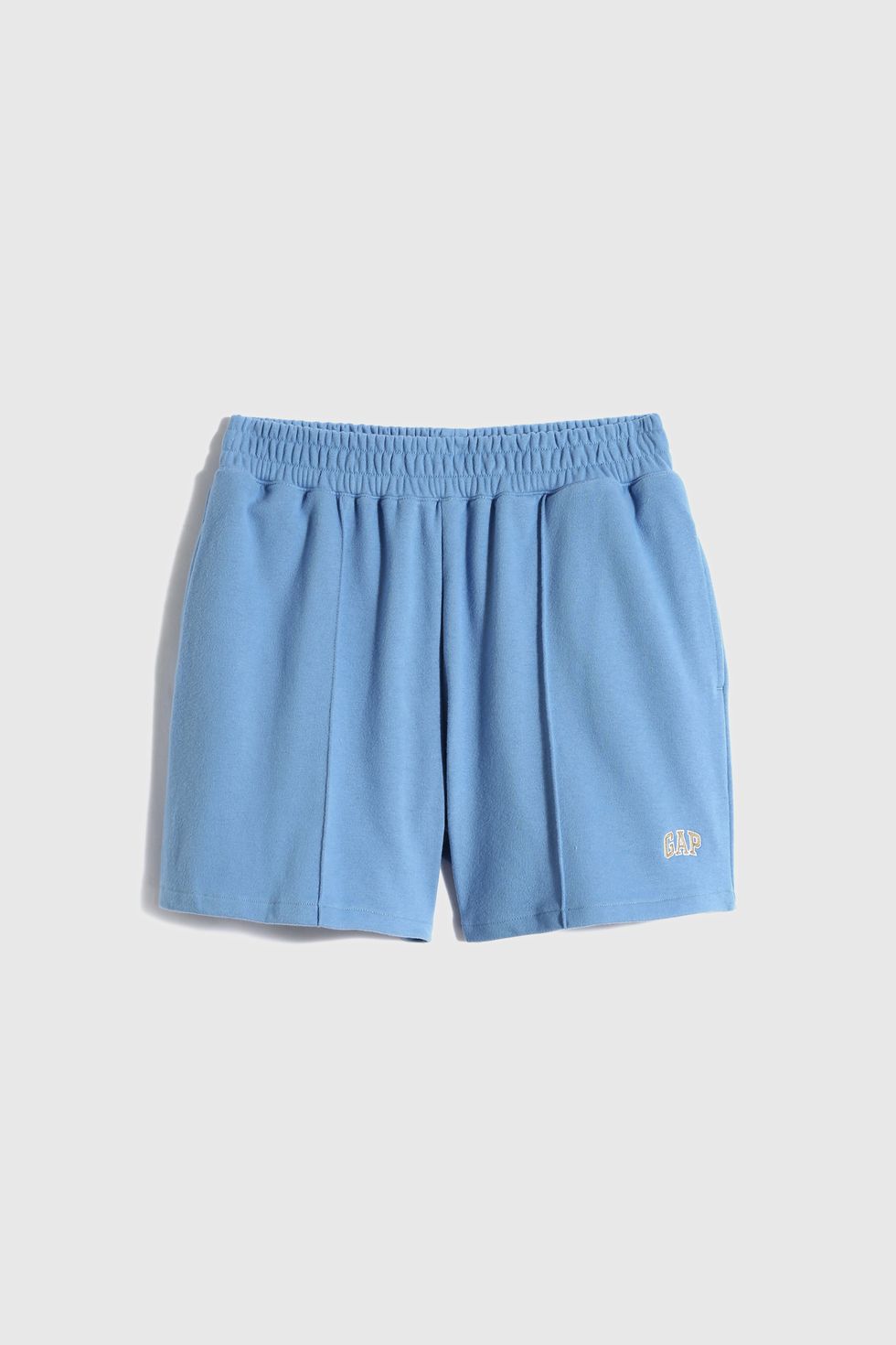 gap法式圈織 logo藍色休閒短褲