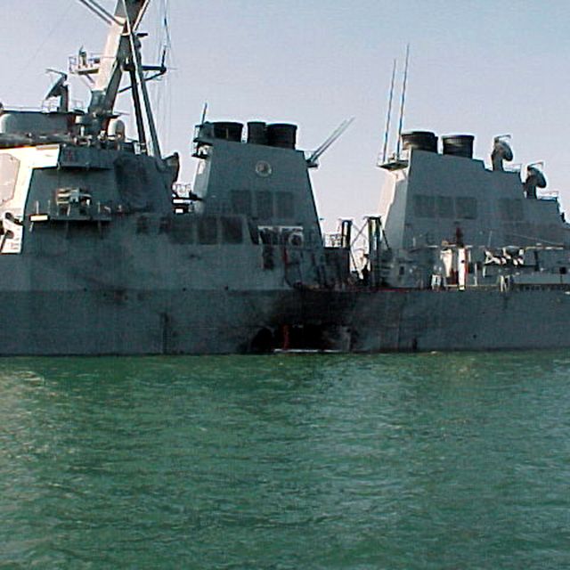 USS Cole in Yemen Port