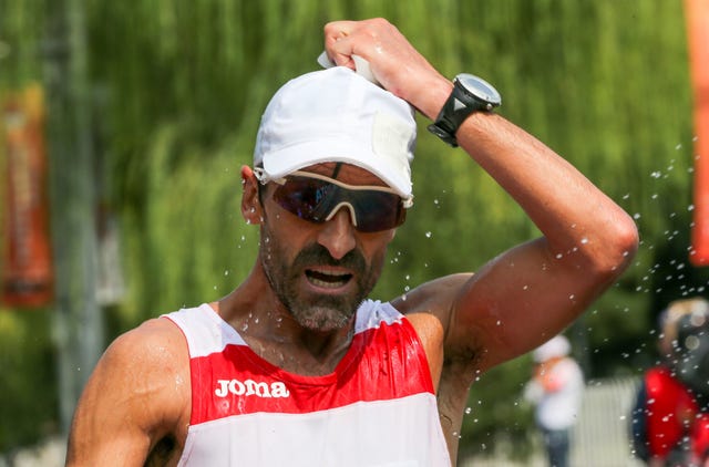 el marchador de 50 kilómetros jesús Ángel garcía bragado durante el mundial de atletismo de pekín 2015