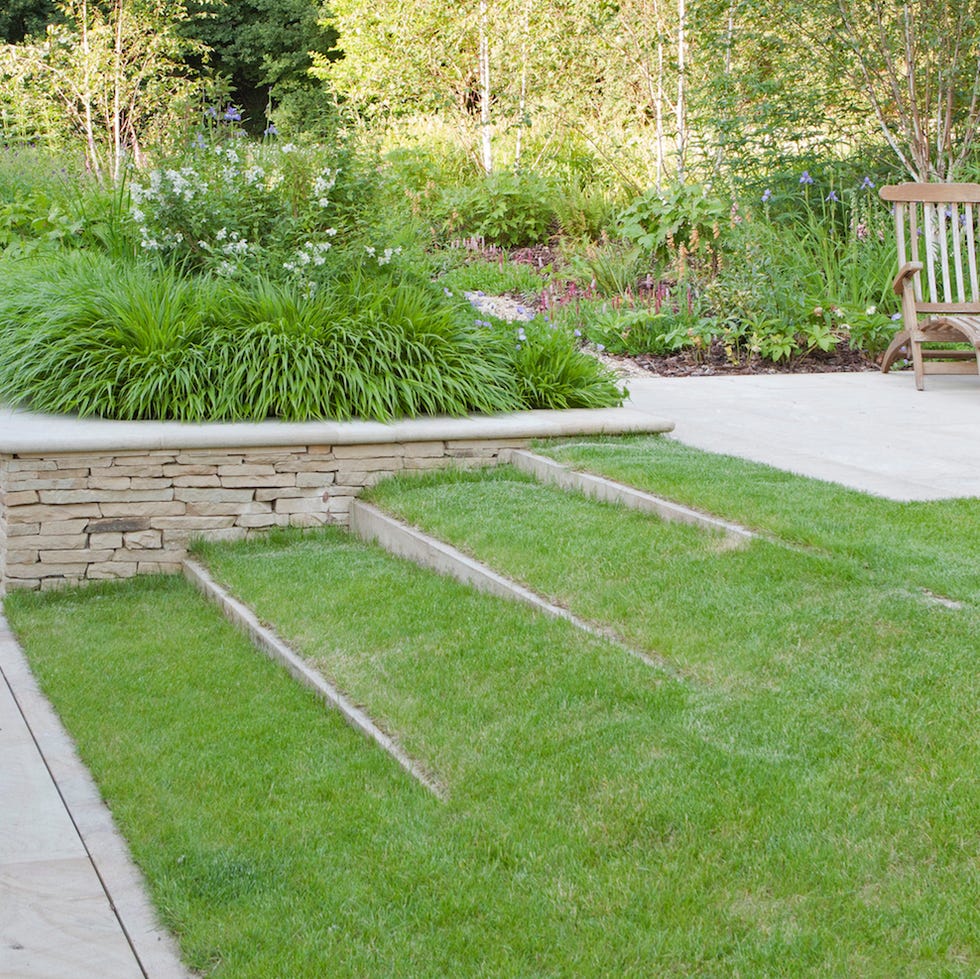 Garden by Helen Elks-Smith with grass steps