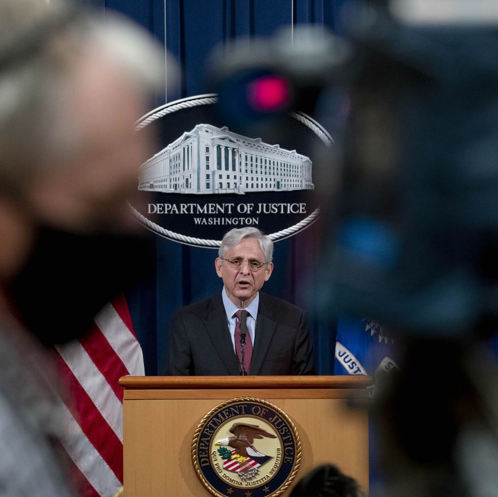 attorney general merrick garland speaks about a jury’s verdict in the case against former minneapolis police officer derek chauvin in the death of george floyd, at the department of justice, wednesday, april 21, 2021, in washington ap photoandrew harnik, pool