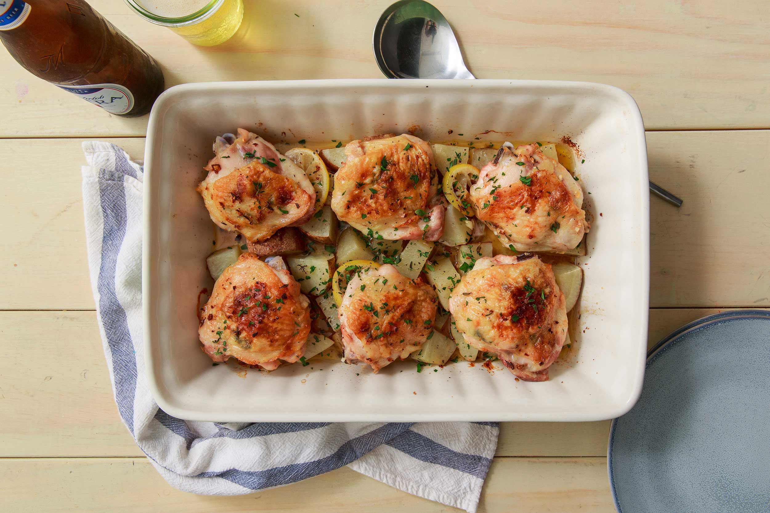 Garlic Butter Baked Chicken Thighs