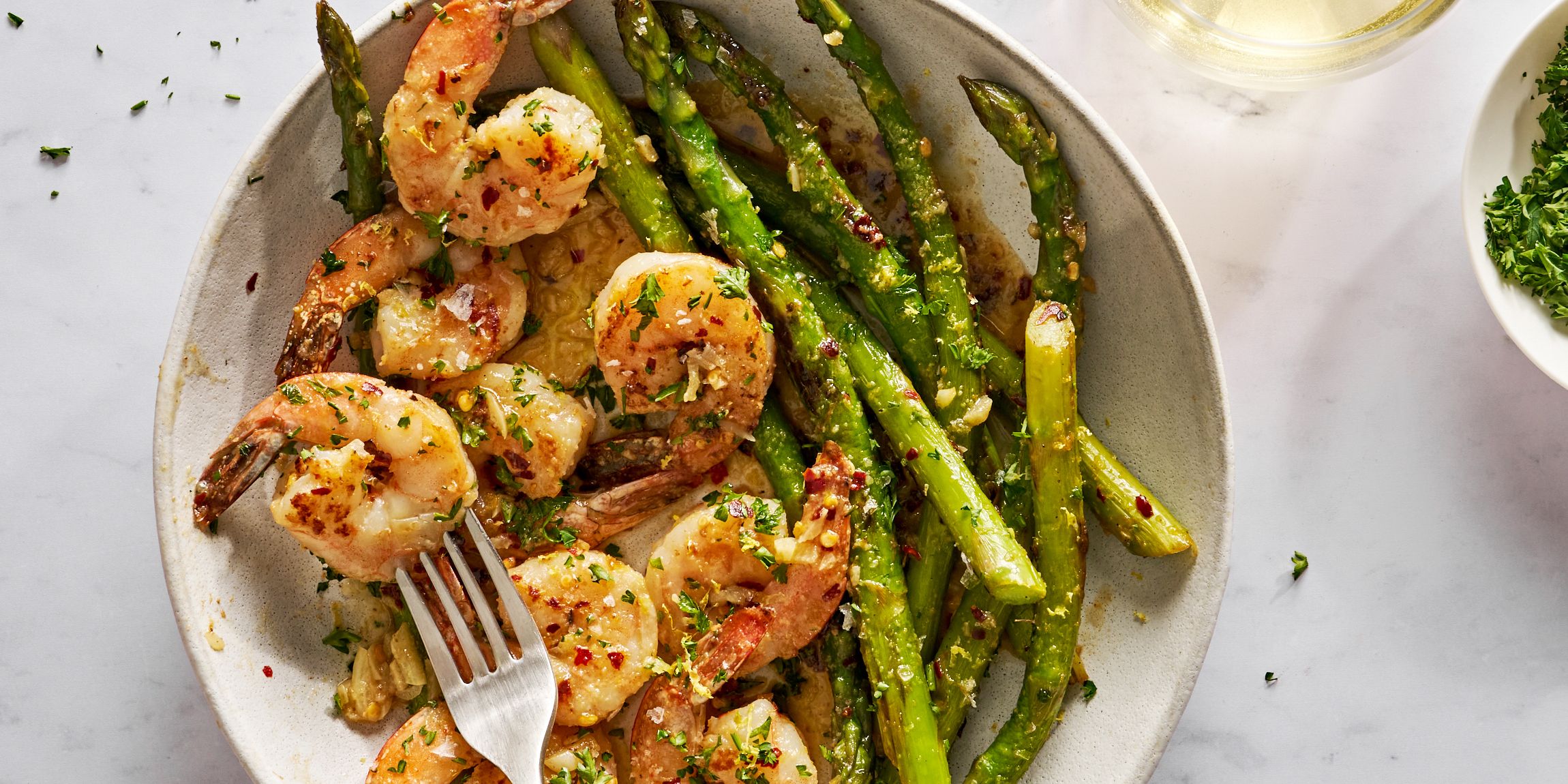 Shrimp and Asparagus Skillet