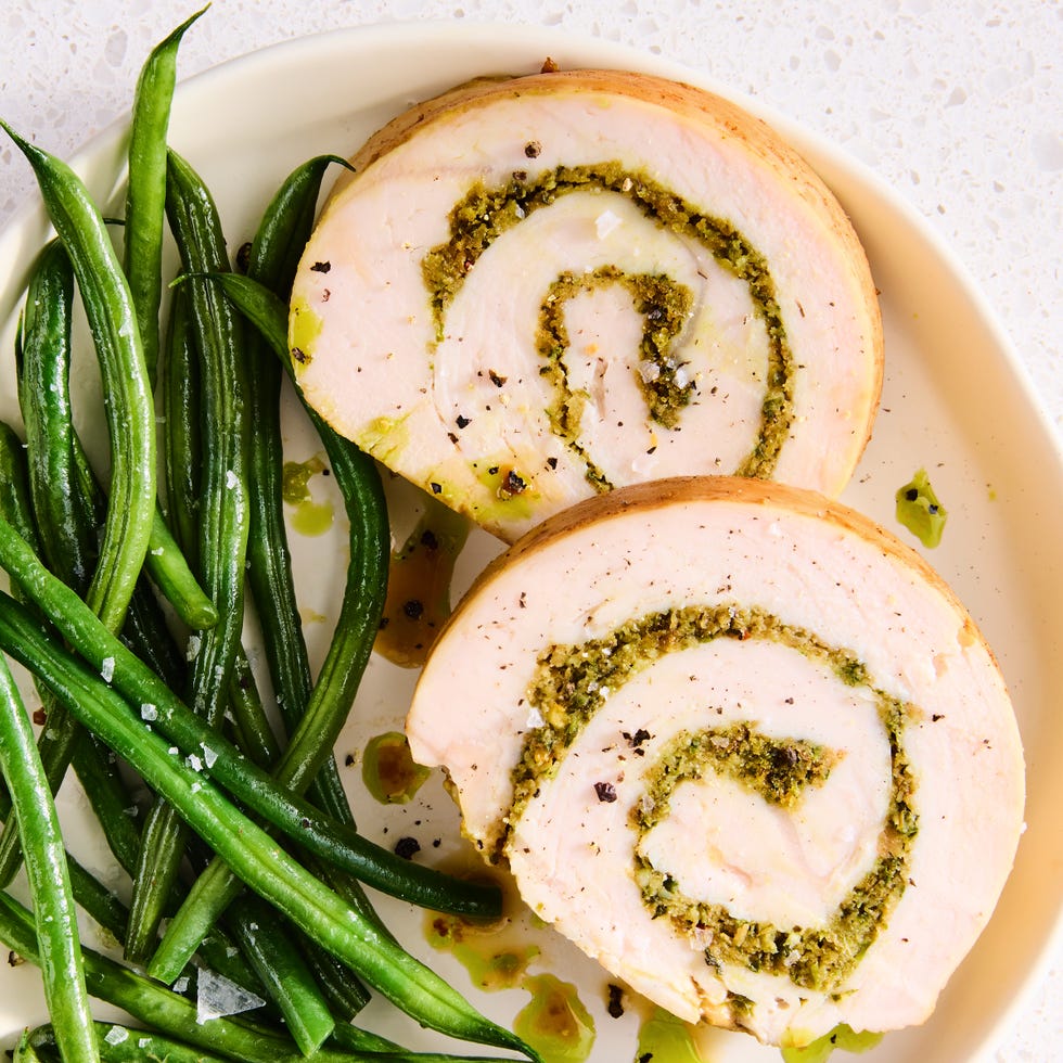 Best Turkey Roulade Recipe - How to Make Garlic-Herb Turkey Roulade