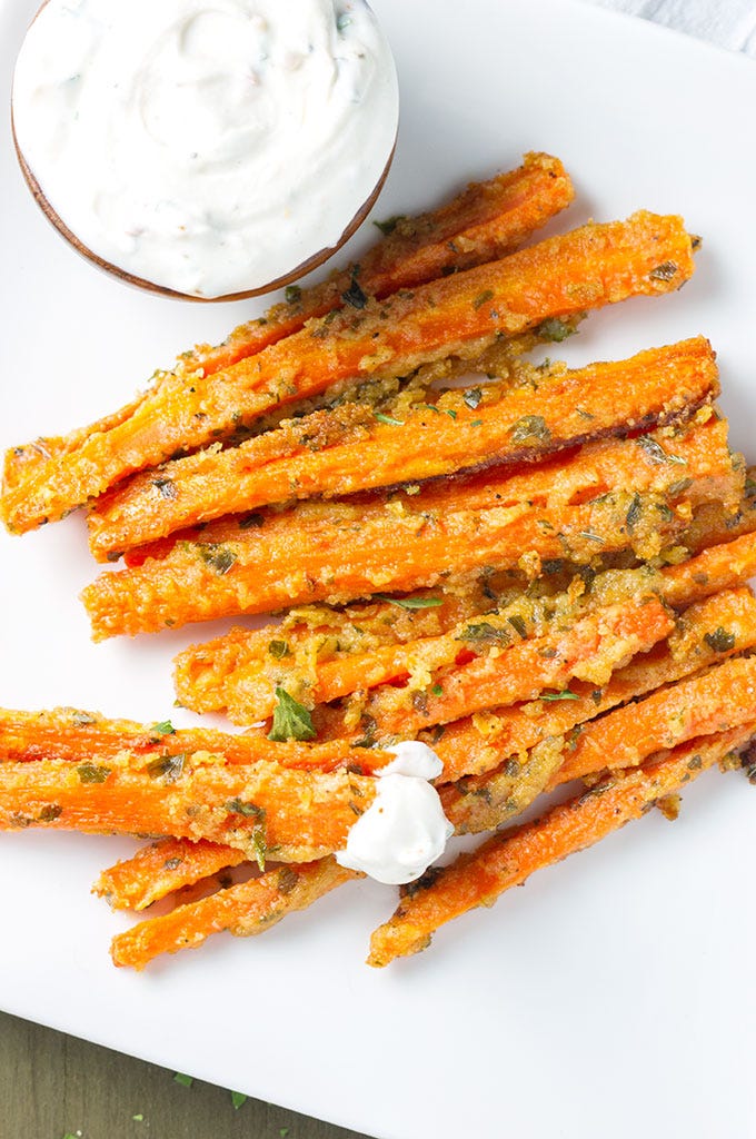 garlic parmesan carrot fries 
