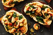 Garlicky Shrimp and White Bean Toast garlicky shrimp and white bean toast
