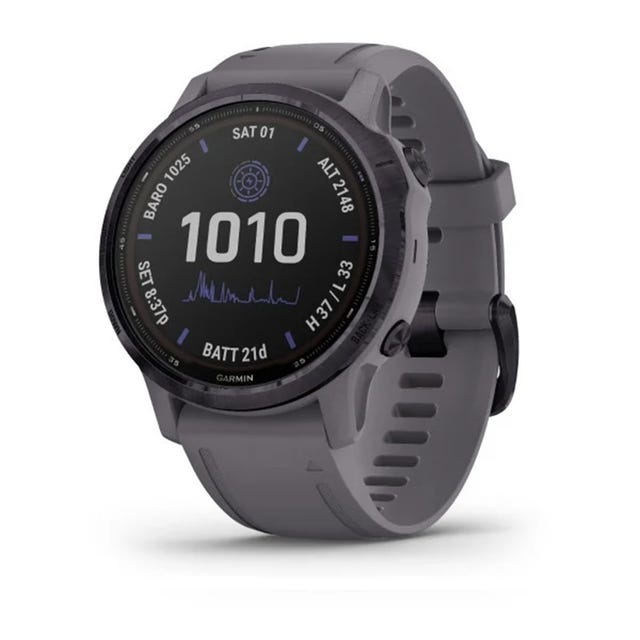 el reloj deportivo garmin fénix 6 pro solar en color gris