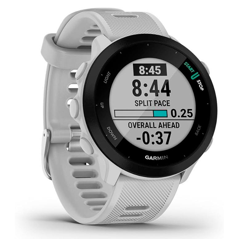 reloj deportivo para hacer running garmin forerunner 55 en color blanco