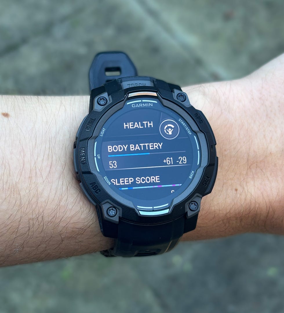 smartwatch showing health stats