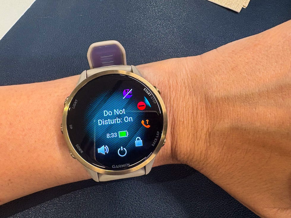 garmin do not disturb menu setting