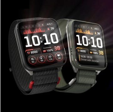 two fitness smartwatches displaying different health and navigation metrics two fitness smartwatches displaying different health and navigation metrics