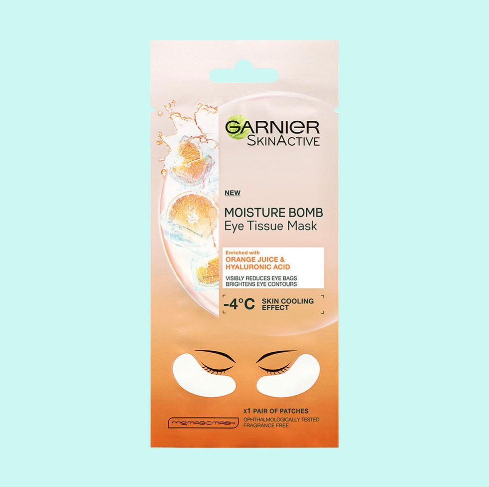 Garnier Moisture Bomb Eye Tissue Mask Hyaluronic Acid and Orange Juice