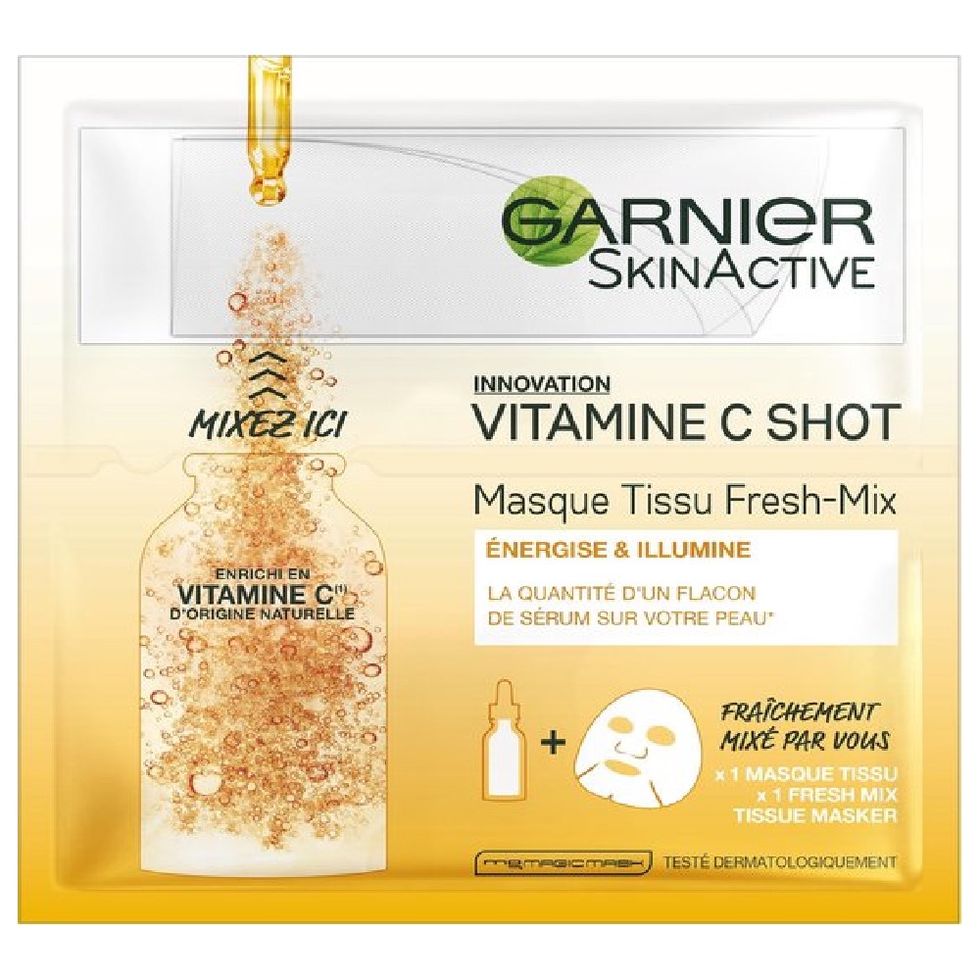 garnier skinactive fresh mix tissue gezichtsmaskers  vitamine c