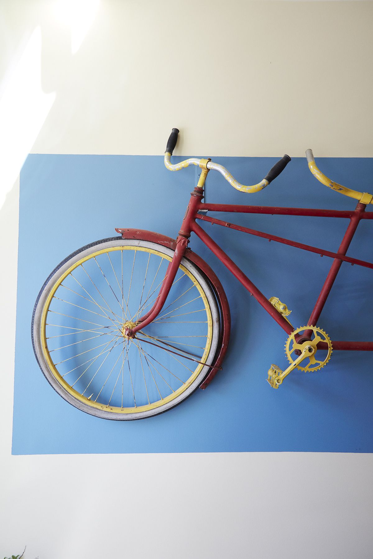 Bike frame on online wall