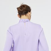 Clothing, Shoulder, White, Purple, Collar, Violet, Neck, Lilac, Sleeve, Lavender, 