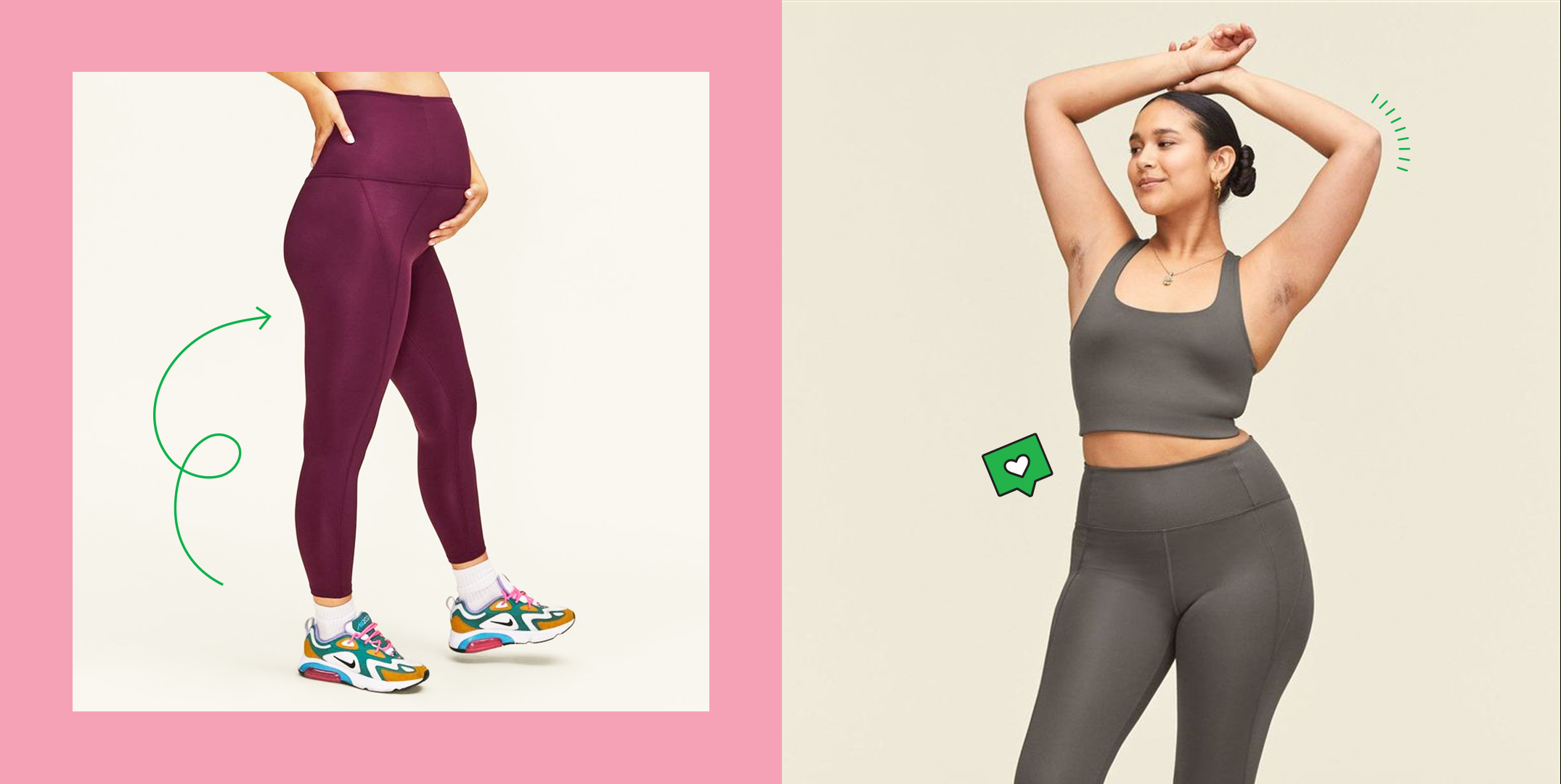 Maternity Leggings with Pockets and Mesh Cutouts – Ingrid+Isabel