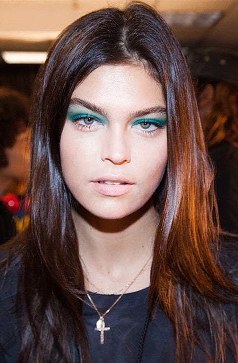 Hair, Face, Eyebrow, Hairstyle, Lip, Hair coloring, Beauty, Chin, Brown hair, Long hair, 