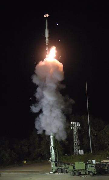 rocket launch with flame and smoke against a dark background