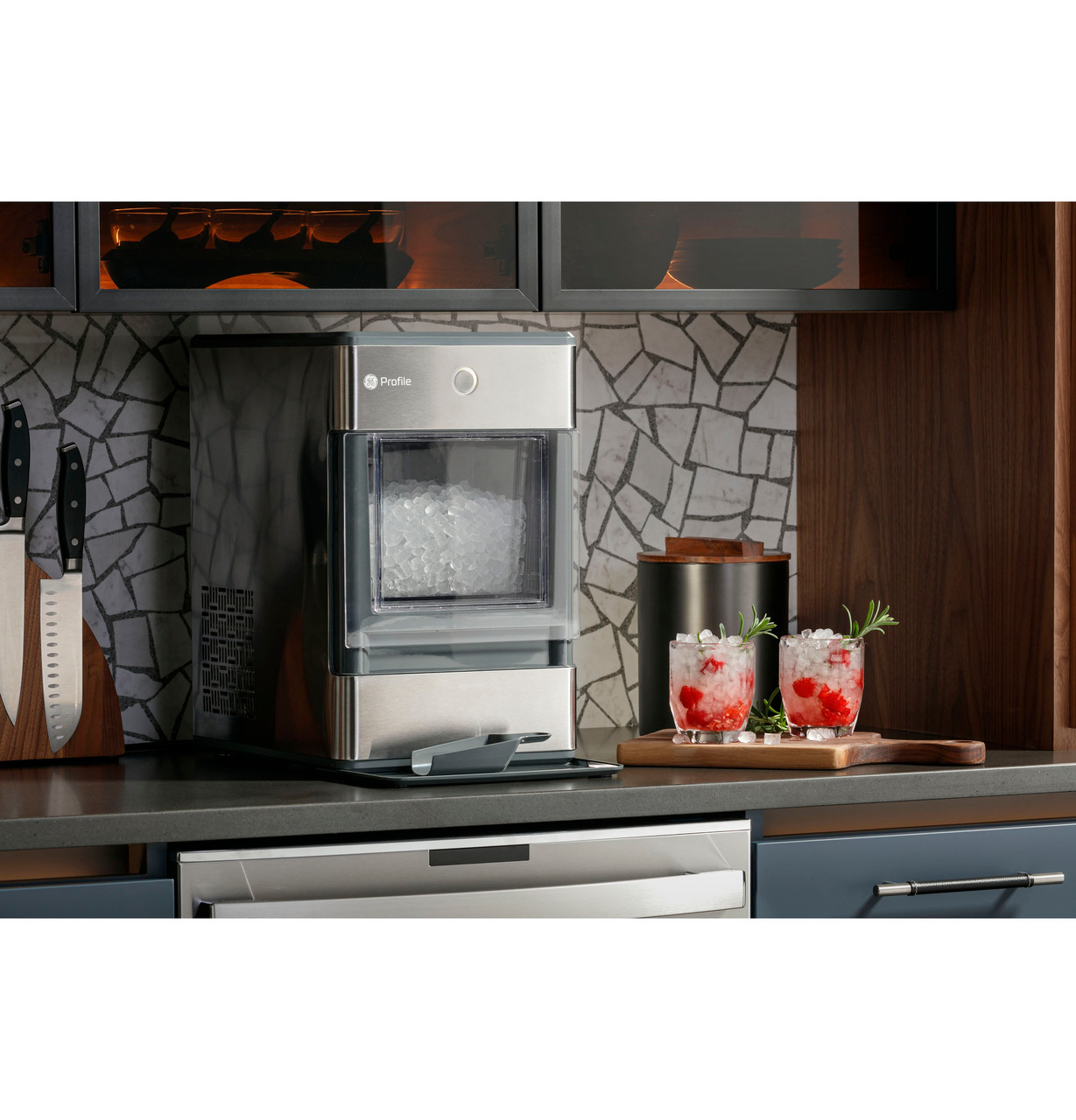 ge fridge with nugget ice maker