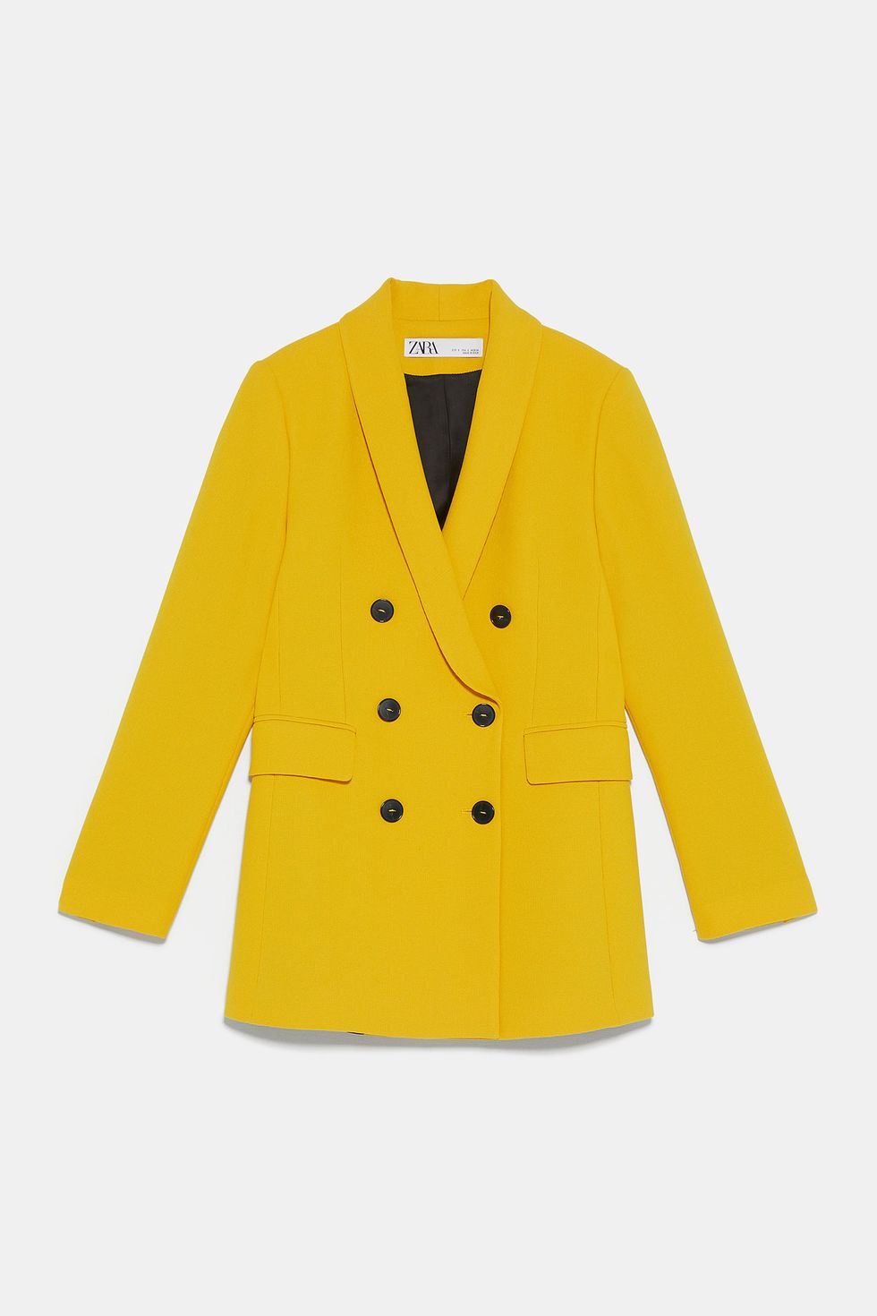 Clothing, Outerwear, Yellow, Sleeve, Jacket, Button, Blazer, Top, Coat, 