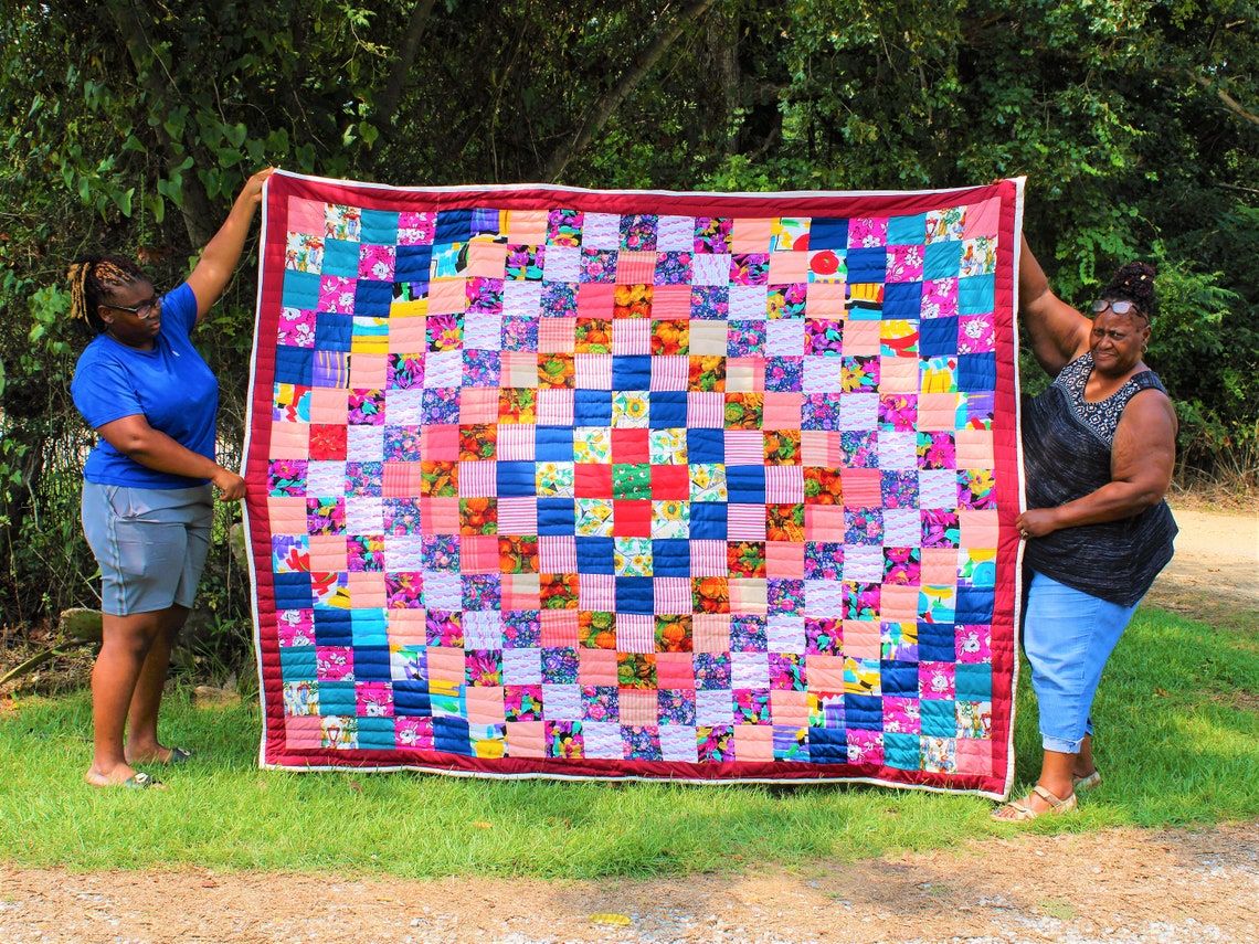 gees bend artistic quilt katie mae etsy