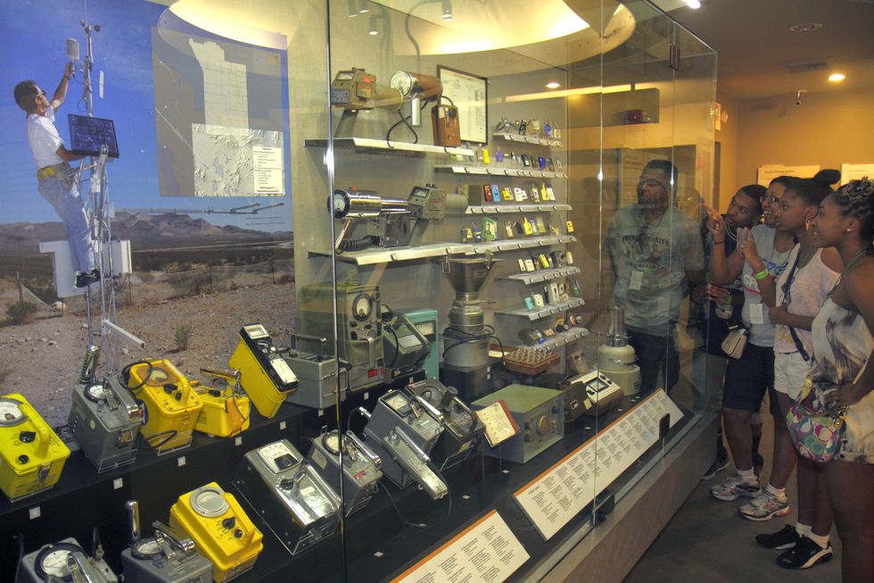 geiger counters exhibit in the national atomic testing museum