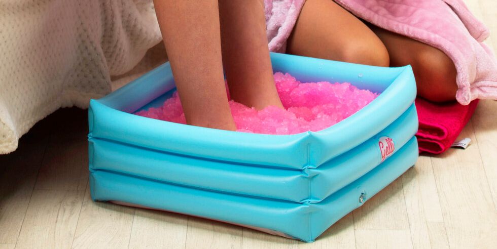 Este spa de gelatina es el remedio para pies hinchados. 