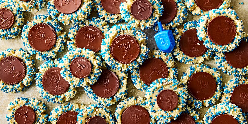 thumbprint cookies made with gelt