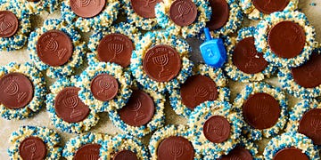 thumbprint cookies made with gelt