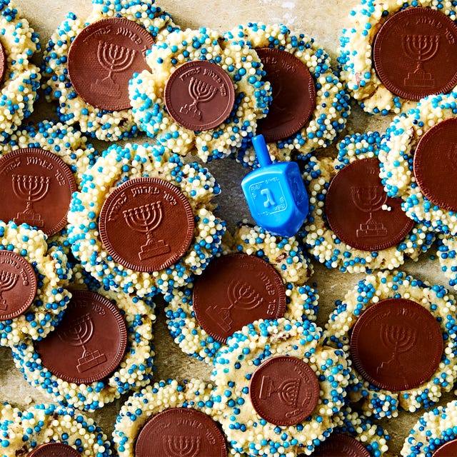 thumbprint cookies made with gelt