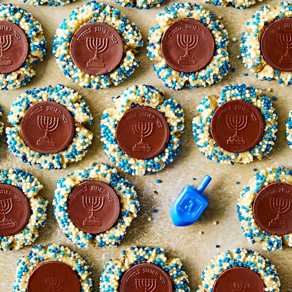 thumbprint cookies made with gelt