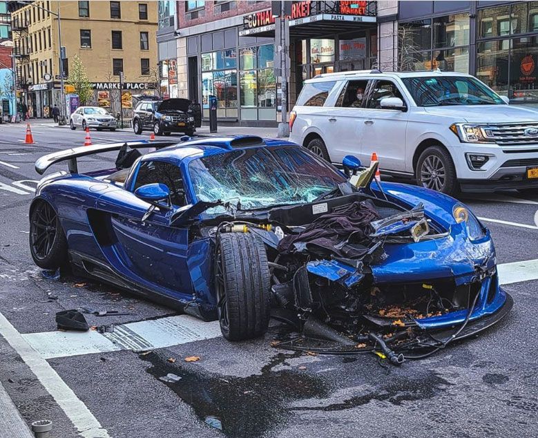 Gemballa Mirage GT wrecked on the streets of NYC