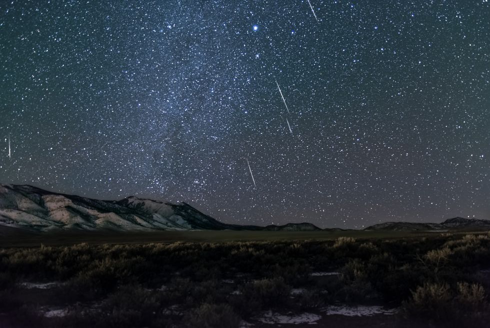 geminid meteor shower in rural utah