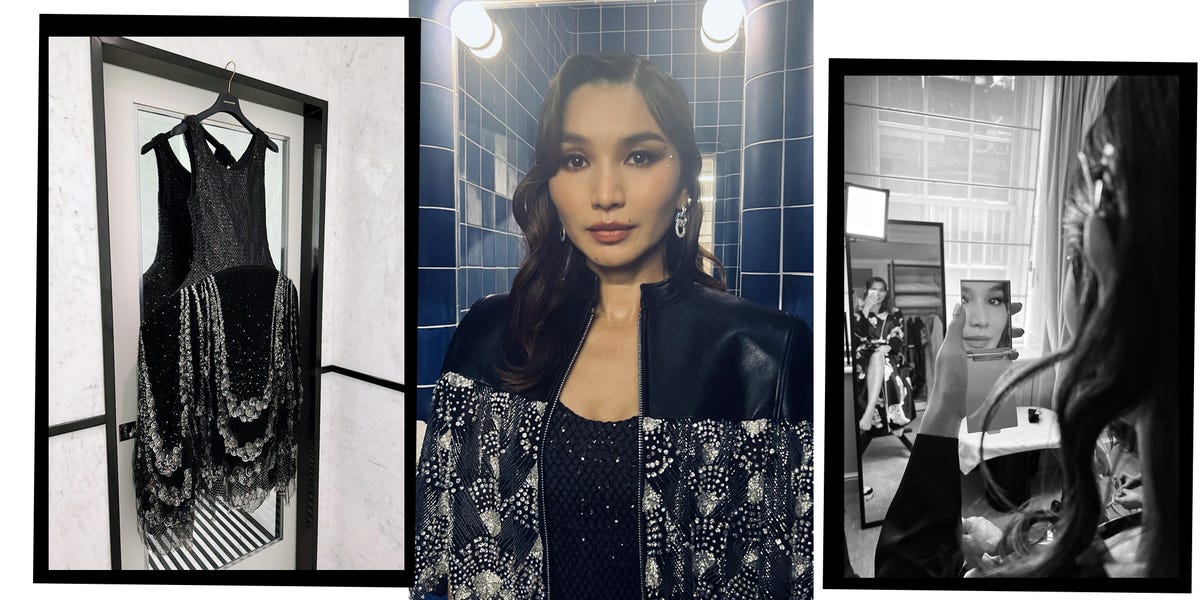 Met Gala 2022: Gemma Chan wears bizarre black and silver structural dress  with box feature