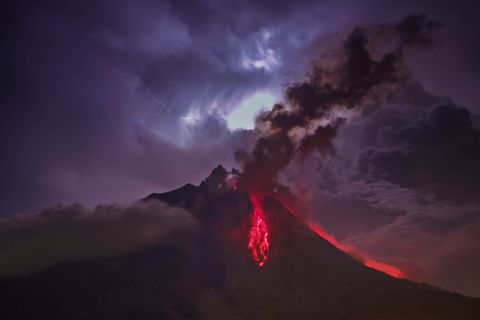 Eruption Of Mount Sinabung In Indonesia