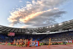 general view of the stadium during the 1500m women at the