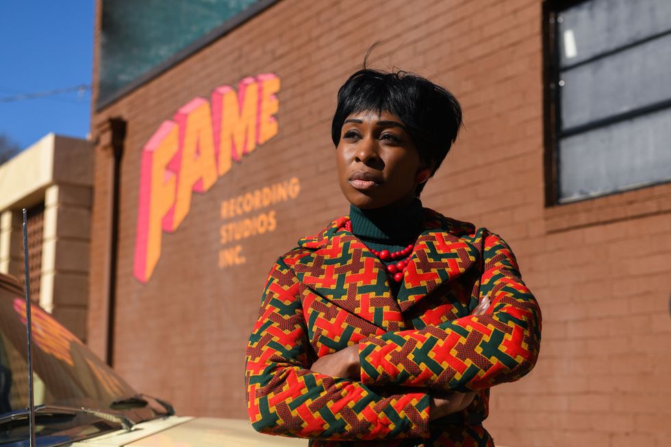 aretha franklin, played by cynthia erivo, at fame studios in muscle shoals, al credit national geographicrichard ducree