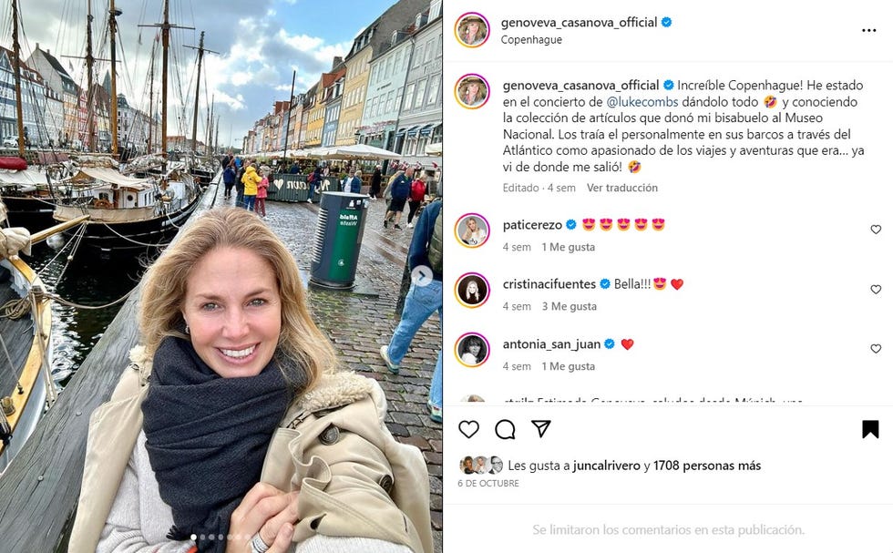 genoveva casanova, de viaje en dinamarca poco antes de la polemica con el principe federico de dinamarca