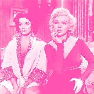 gentlemen prefer blondes, jane russell, marilyn monroe