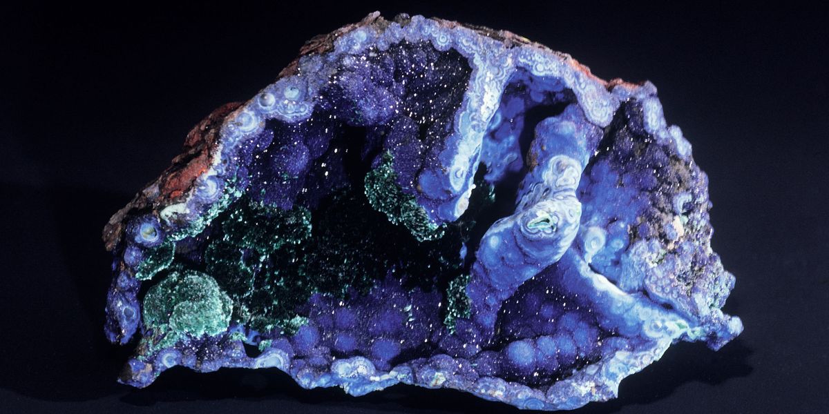 Mineral, Blue, Rock, Geology, Crystal, Amethyst, Quartz, Electric blue, Fashion accessory, 
