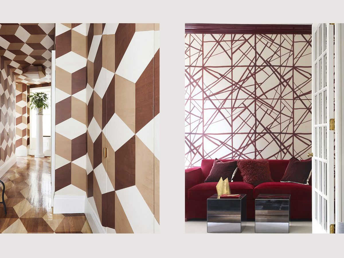 Painting an accent wall, geometric wall art