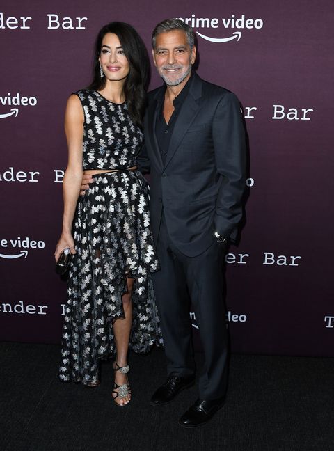 george and amal clooney at the tender bar premiere
