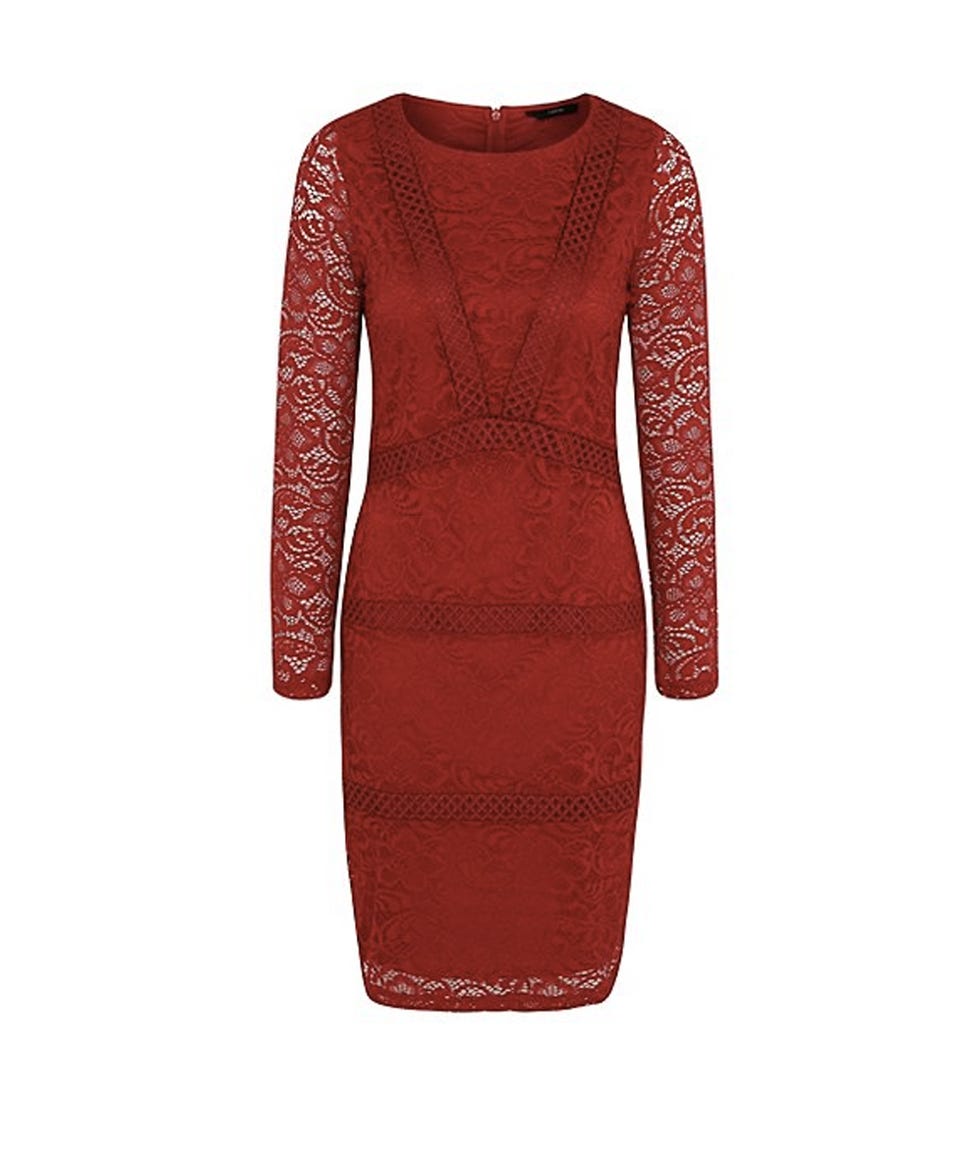 George at Asda red lace dress
