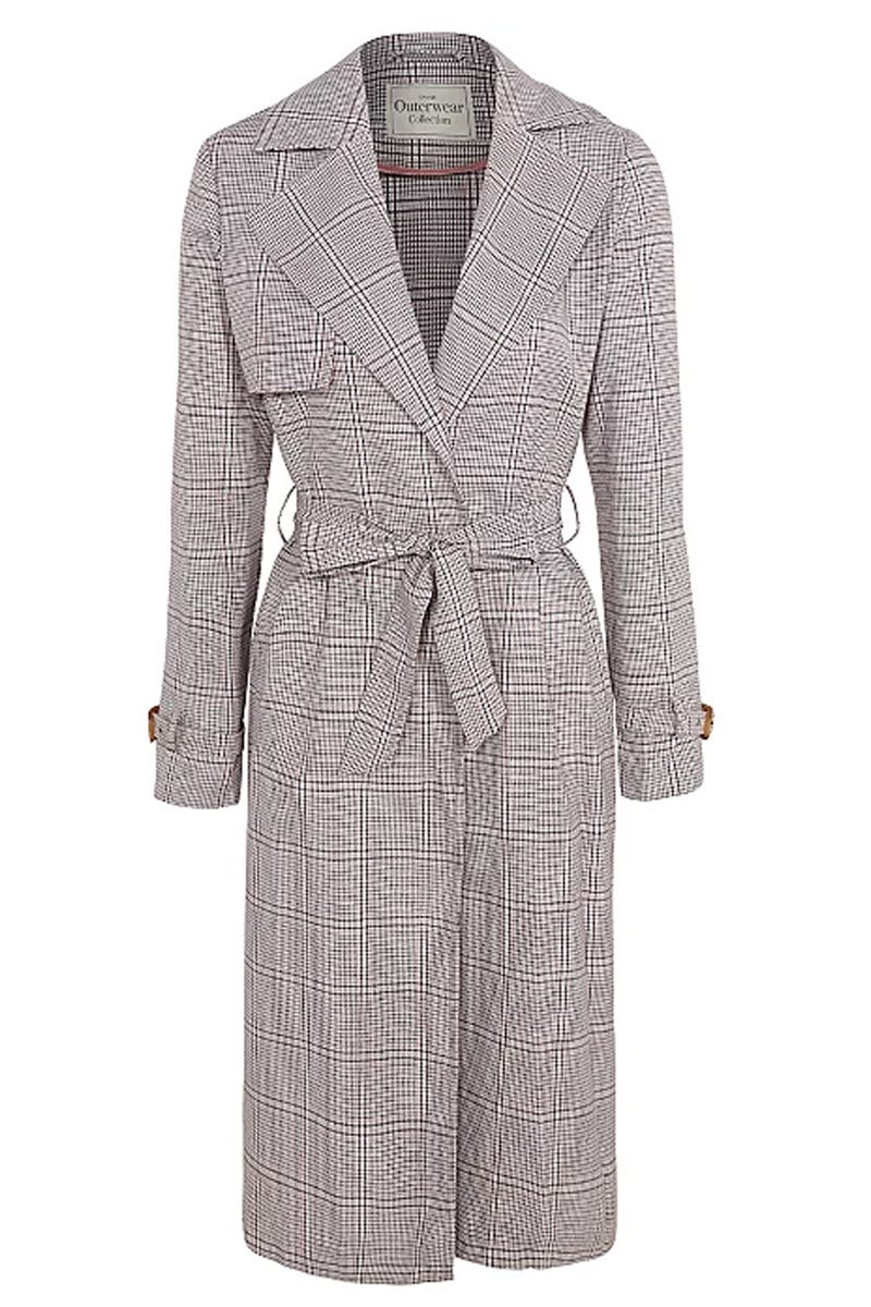 George at Asda Pink Check Belted Trench Coat