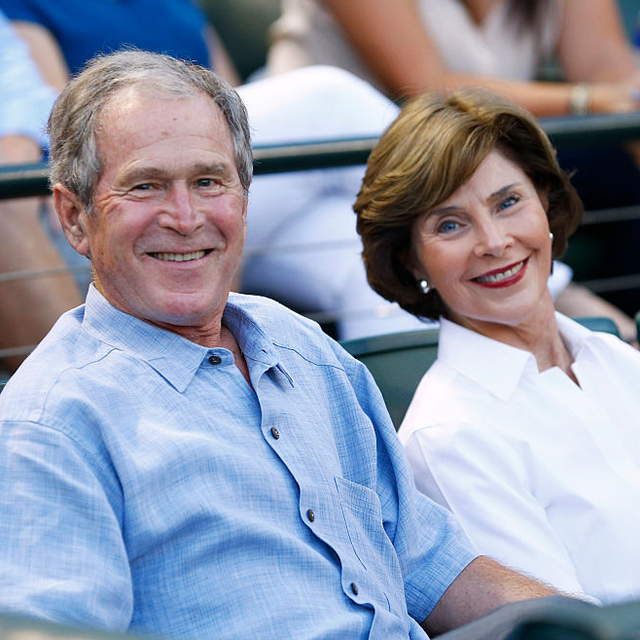 president george w bush with first lady laura bush
